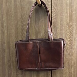 ❤️ Mondani Dark Brown Leather Shoulder Bag